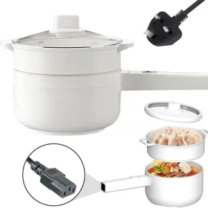 2L Mini Electric Hot Pot with Steamer