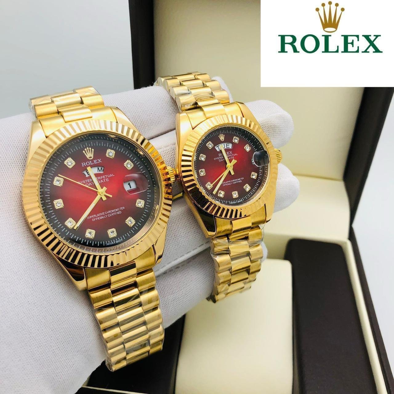 Gold with Mehroon Dial